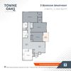 3 Bedroom - 1355 Floor Plan 3 Bedroom - 1355 Floor Plan at Towne Oaks Apartments, Little Rock, 72227